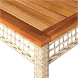 vidaXLPoly Rattan Garden Dining Table in Beige