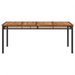 vidaXL Garden Dining Table in Black and Brown
