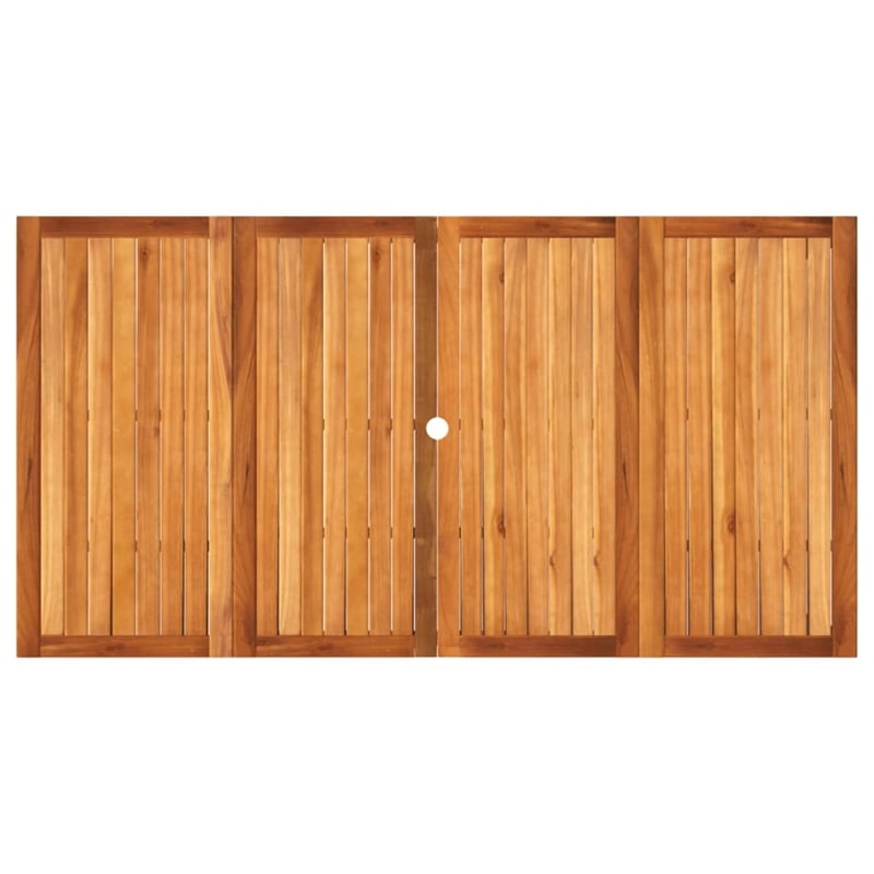 vidaXL Garden Dining Table in Black and Brown