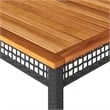 vidaXL Garden Dining Table in Black and Brown