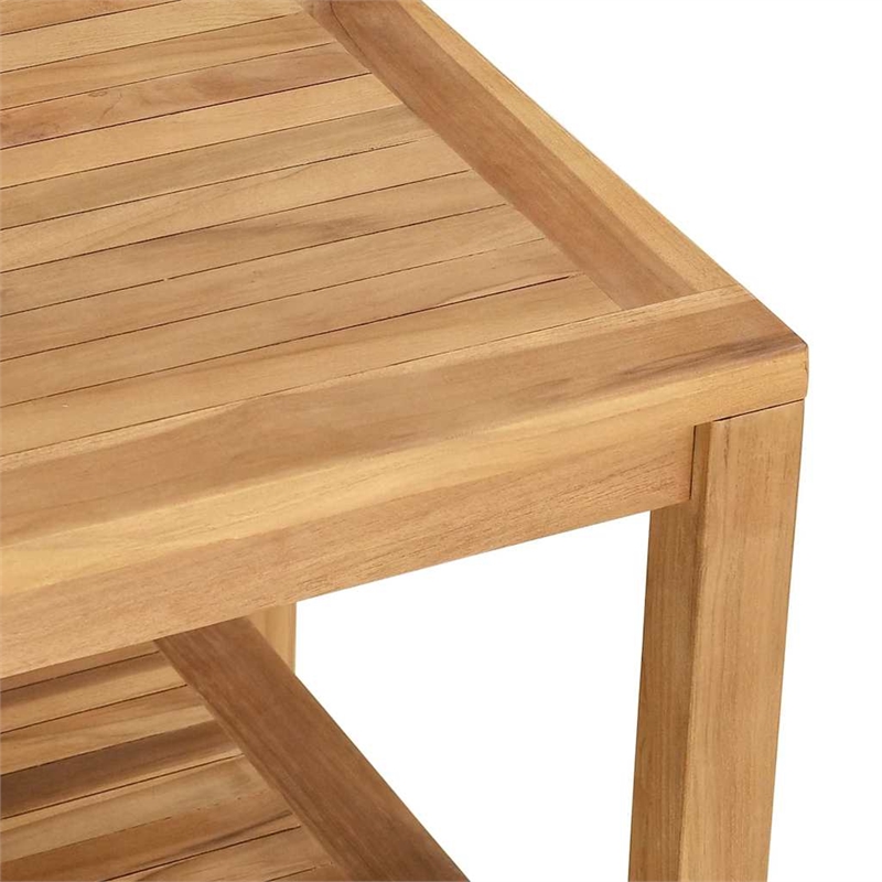 vidaXL Solid Teak Wood Coffee Table in Brown