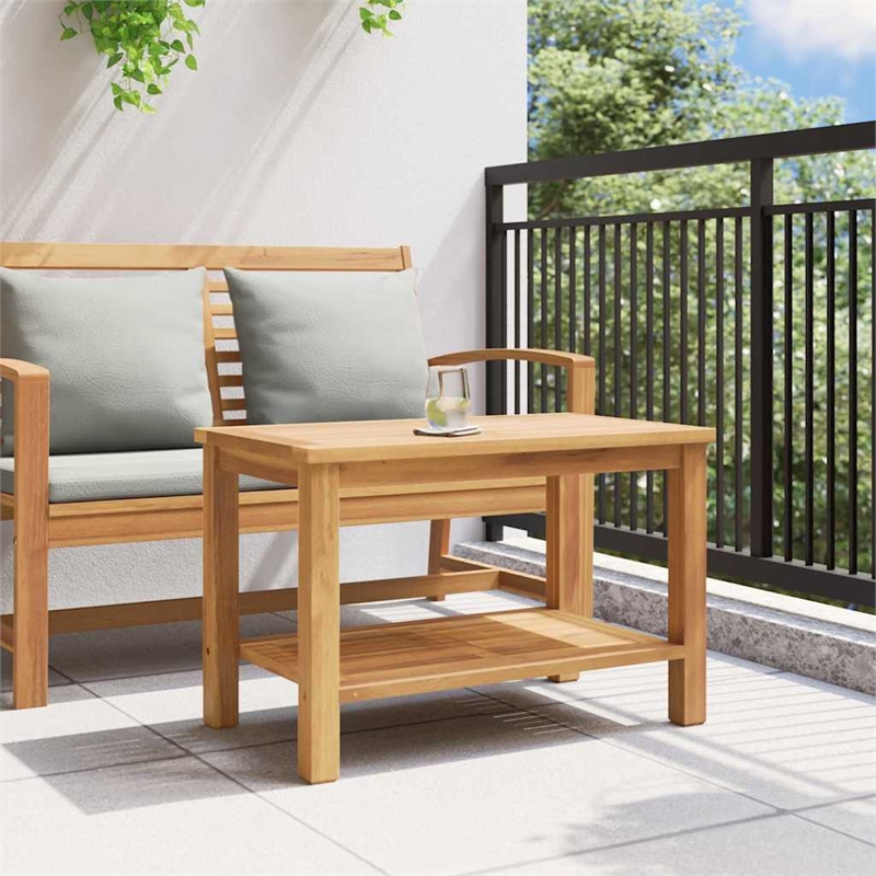 vidaXL Solid Teak Wood Coffee Table in Brown