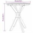 vidaXL Solid Teak Wood Side Table in Brown