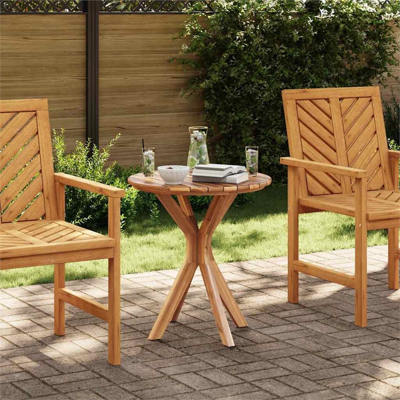 vidaXL Solid Teak Wood Side Table in Brown