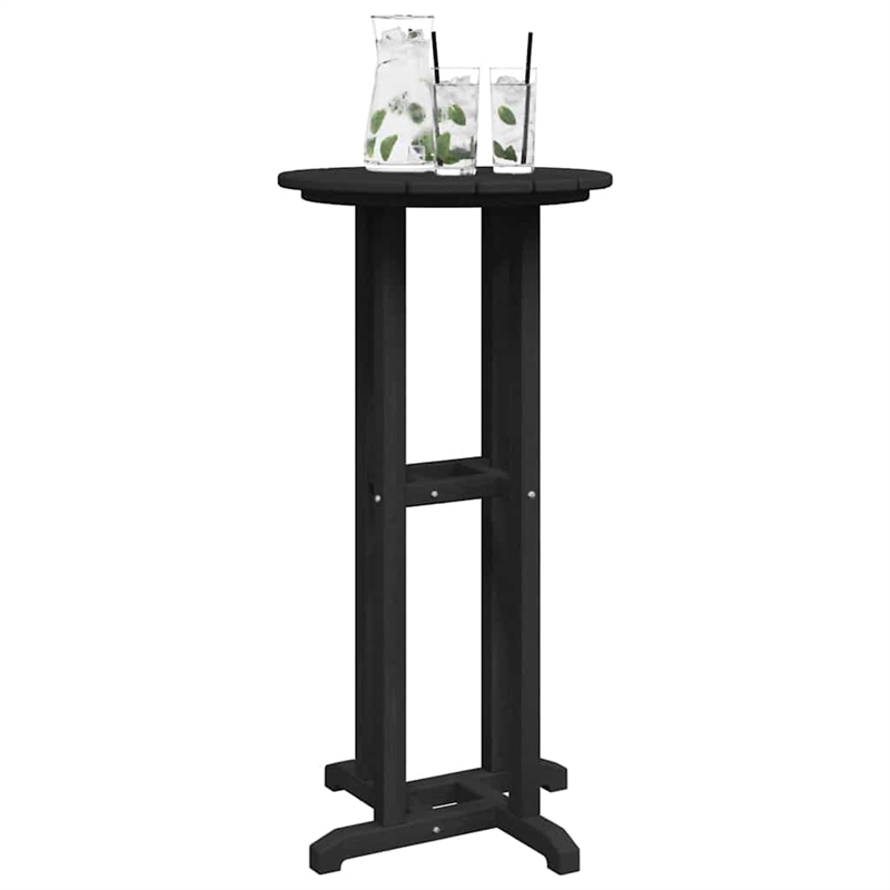 vidaXL Polyethylene Bar Table in Black