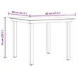 vidaXL Aluminum and Glass Garden Dining Table in Black