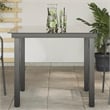 vidaXL Aluminum and Glass Garden Dining Table in Black