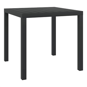 vidaXL Aluminum Garden Dining Table in Black