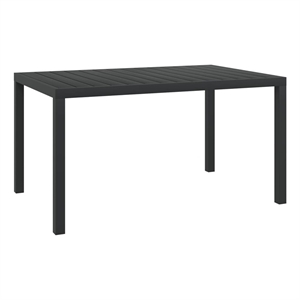vidaXL Aluminum Garden Dining Table in Black