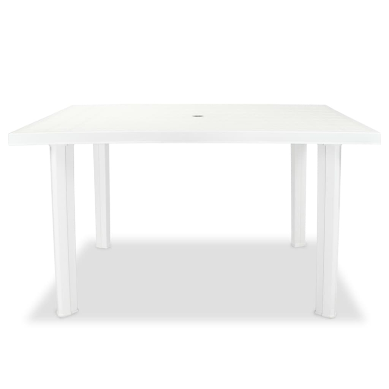 vidaXL Plastic Outdoor Dining Table in White