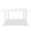 vidaXL Plastic Outdoor Dining Table in White