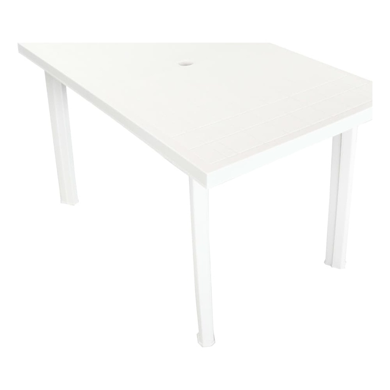 vidaXL Plastic Outdoor Dining Table in White