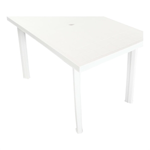 vidaXL Plastic Outdoor Dining Table in White