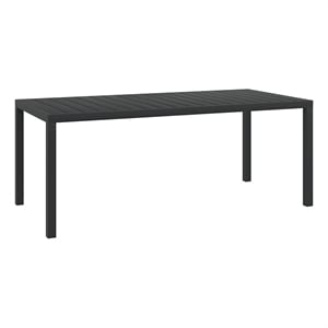vidaXL Aluminum Garden Dining Table in Black