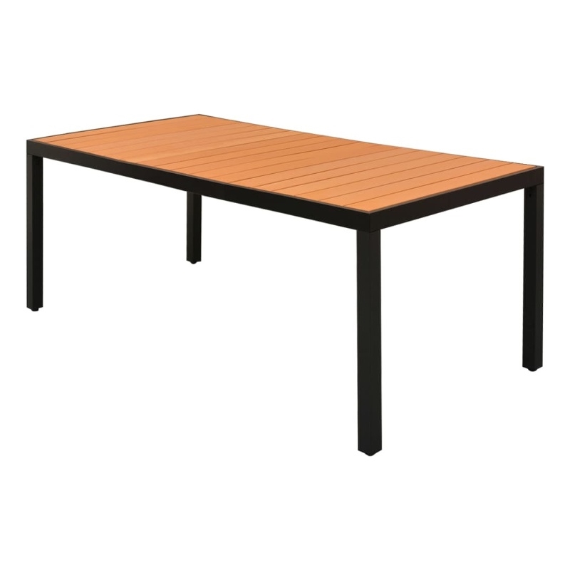 vidaXL Garden Dining Table in Brown