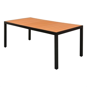 vidaXL Garden Dining Table in Brown