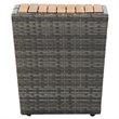 vidaXL PE Rattan Tea Table in Gray and Natural/Brown