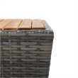 vidaXL PE Rattan Tea Table in Gray and Natural/Brown