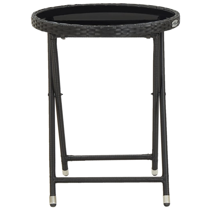vidaXL PE Rattan Tea Table in Black