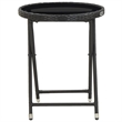 vidaXL PE Rattan Tea Table in Black