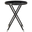 vidaXL PE Rattan Tea Table in Black