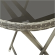 vidaXL PE Rattan Tea Table in Gray