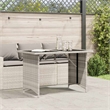 vidaXL PE Rattan Garden Dining Table in Light Gray