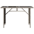vidaXL PE Rattan Garden Dining Table in Light Gray