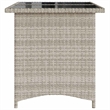 vidaXL PE Rattan Garden Dining Table in Light Gray