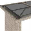 vidaXL PE Rattan Garden Dining Table in Light Gray