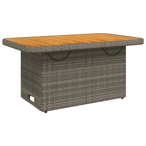 vidaXL Garden Dining Table in Gray/Brown