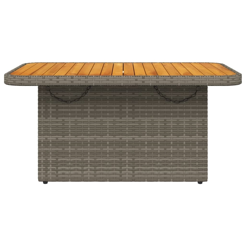 vidaXL Garden Dining Table in Gray/Brown