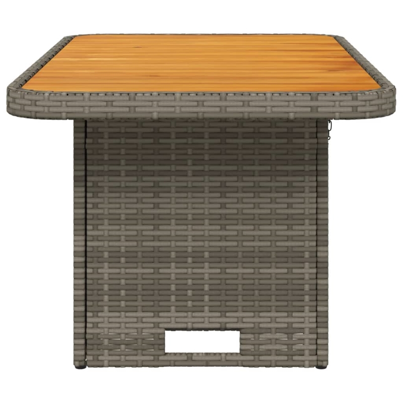 vidaXL Garden Dining Table in Gray/Brown