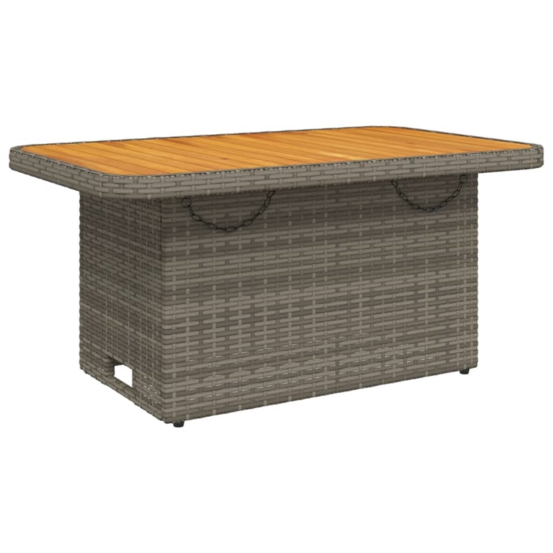 vidaXL Garden Dining Table in Gray/Brown