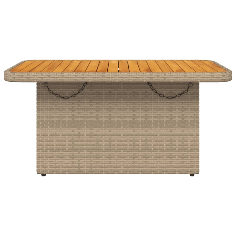 vidaXL Garden Dining Table in Brown/Beige