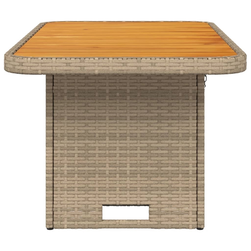 vidaXL Garden Dining Table in Brown/Beige