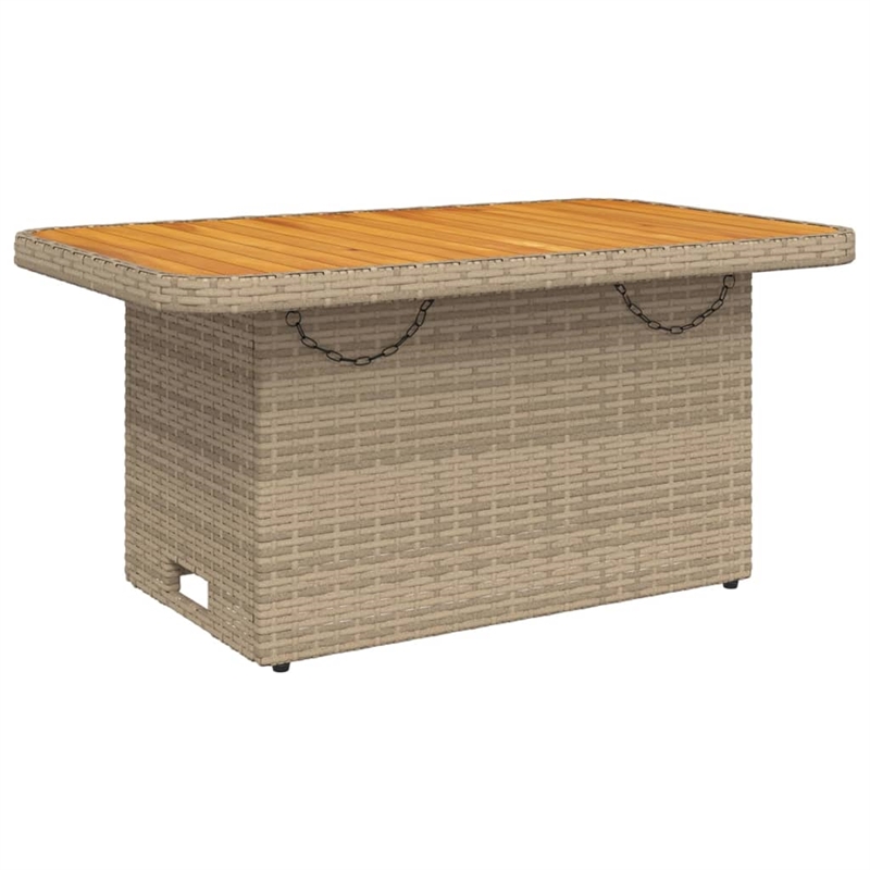 vidaXL Garden Dining Table in Brown/Beige