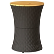 vidaXL PE Rattan Garden Side Table in Black