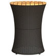 vidaXL PE Rattan Garden Side Table in Black