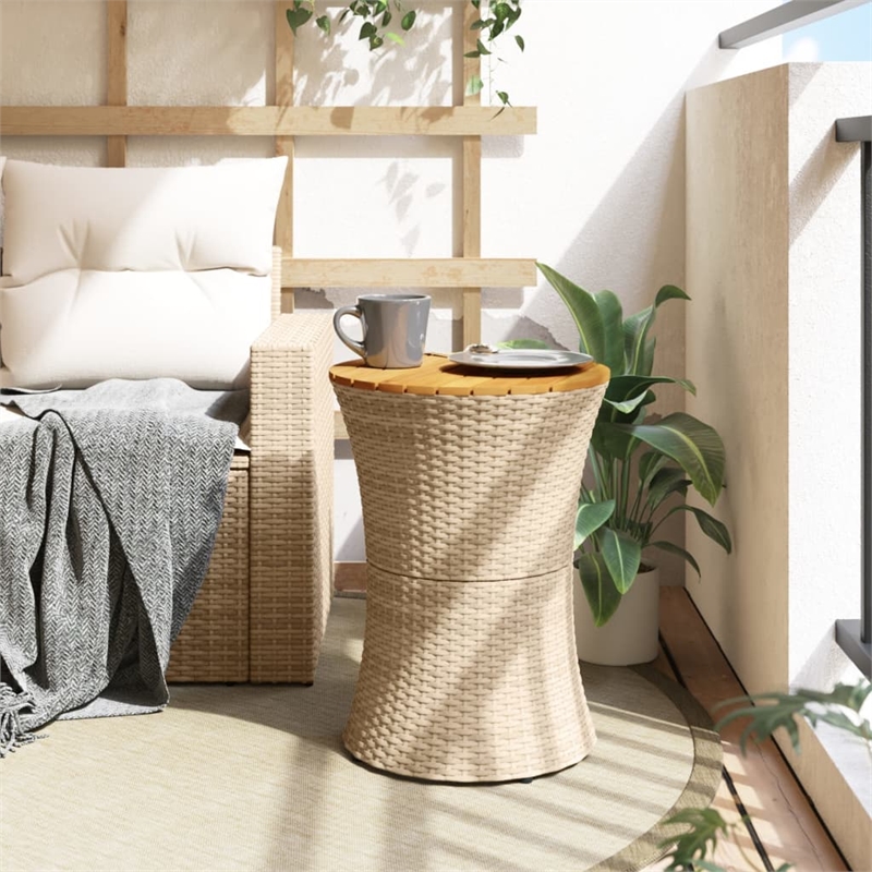 vidaXL Garden Side Table in Beige
