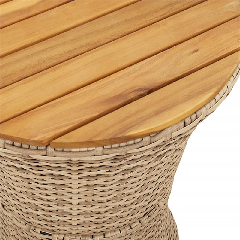 vidaXL Garden Side Table in Beige