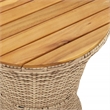 vidaXL Garden Side Table in Beige