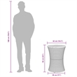 vidaXL Garden Side Table in Beige