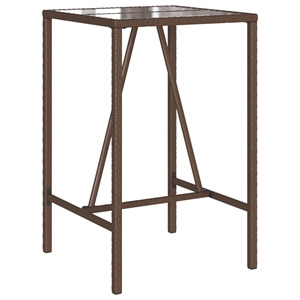 vidaXL Outdoor Bar Table in Black/Brown