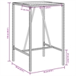 vidaXL Outdoor Bar Table in Black/Gray