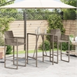 vidaXL Outdoor Bar Table in Black/Gray