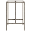 vidaXL Outdoor Bar Table in Black/Gray