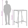 vidaXL Outdoor Bar Table in Black/Gray