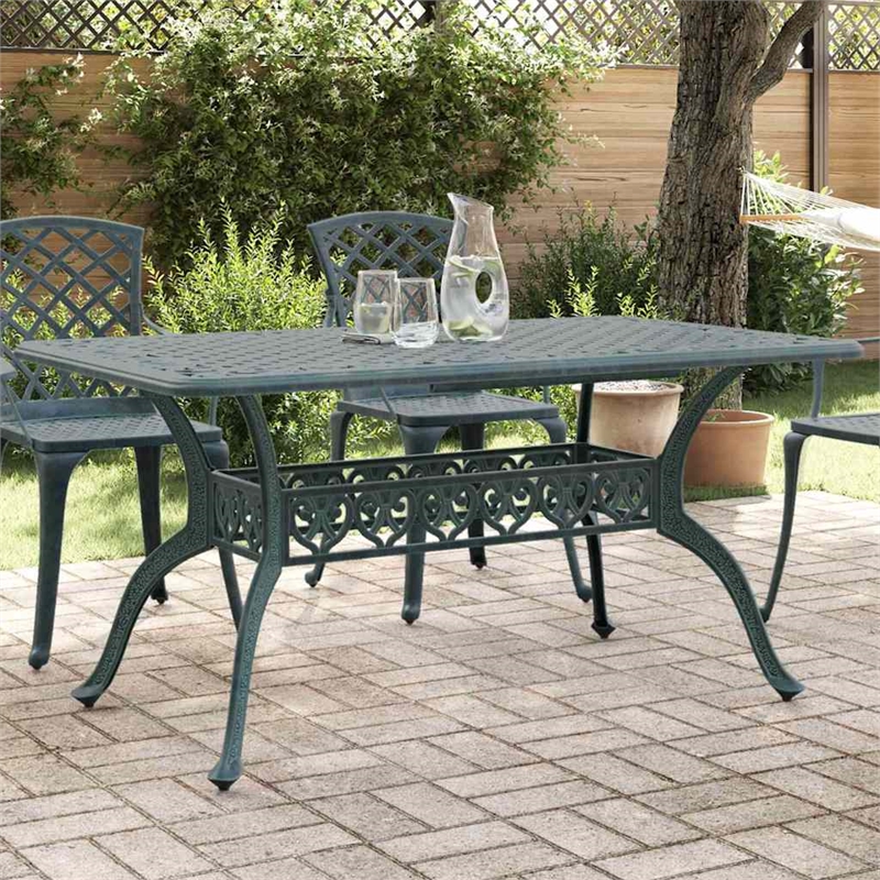 vidaXL Garden Dining Table in Green