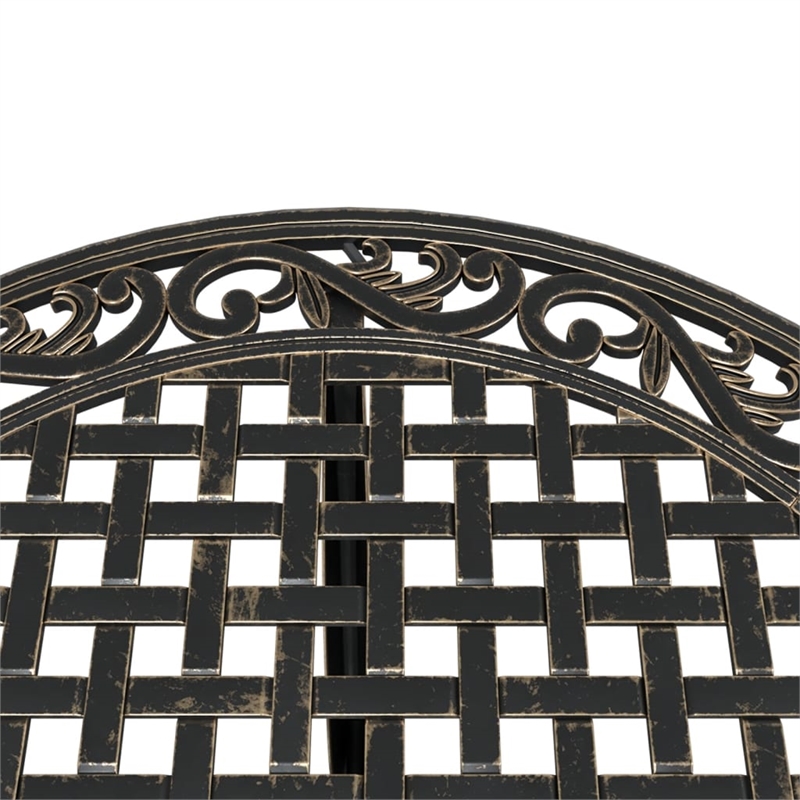 vidaXL Cast Aluminum Medium Garden Dining Table in Bronze